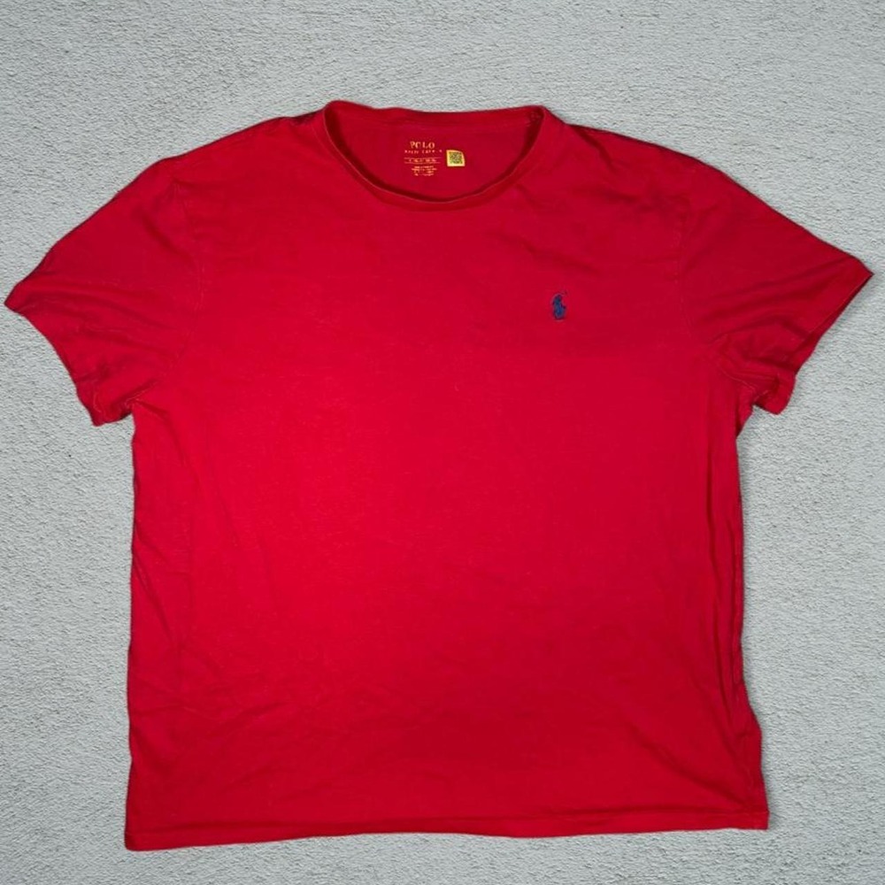 Red Polo Ralph Lauren cotton t-shirt in an L